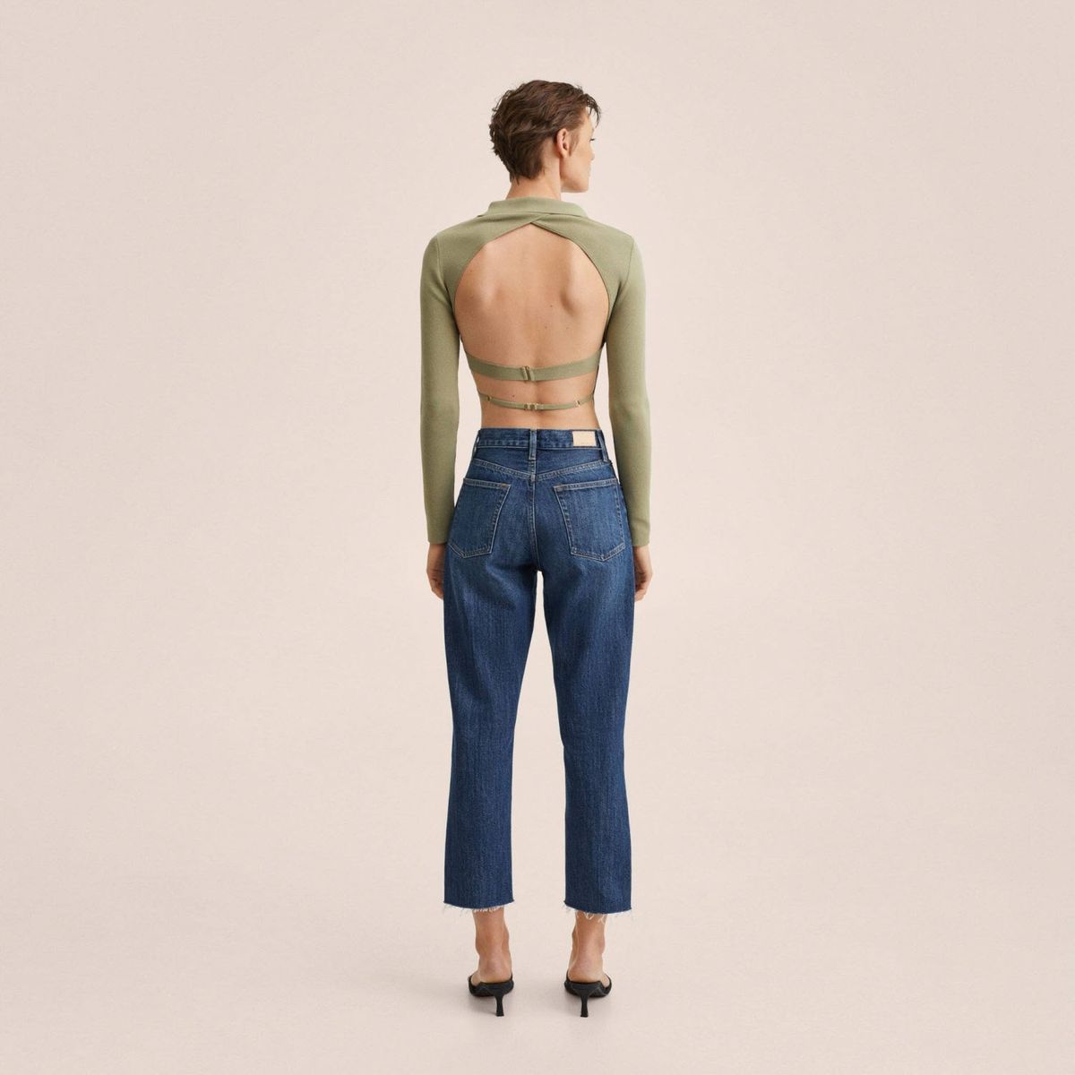 MANGO - Jeans Recto Havana Tiro Alto Mujer Mango