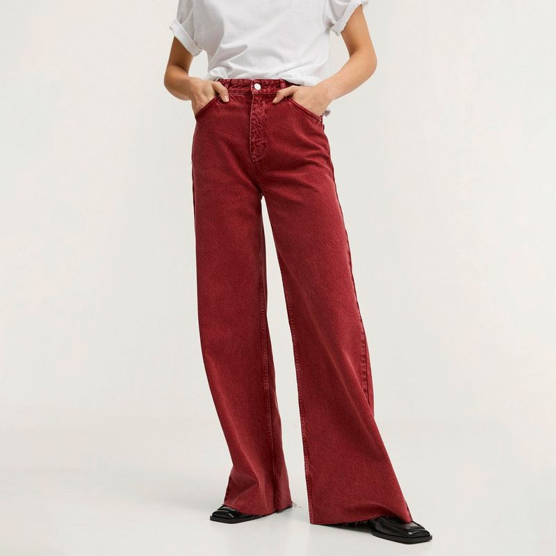MANGO - Mango Jeans Wide Leg Tiro Alto Camila Mujer