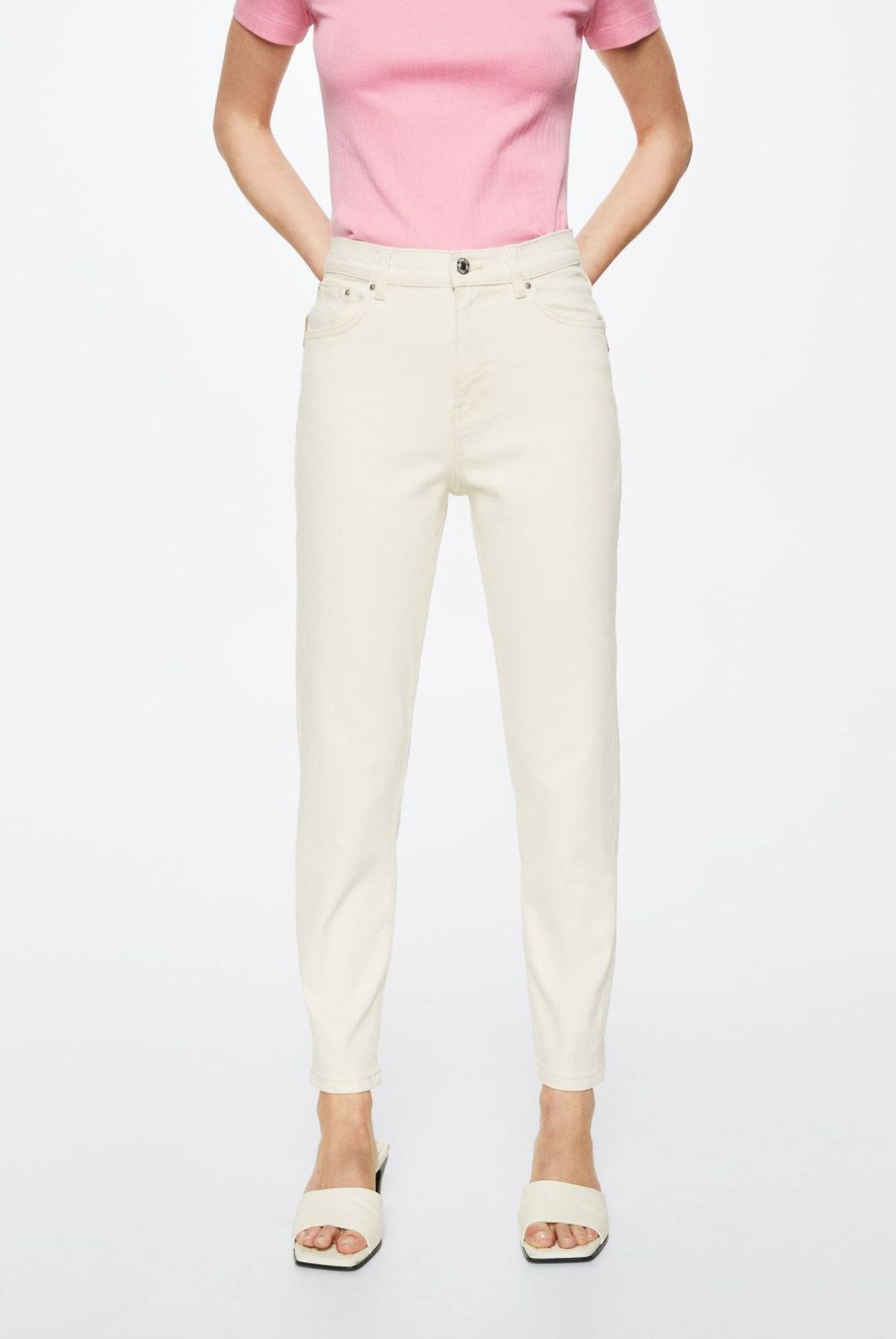 MANGO - Jeans Mom Newmom Tiro Alto Mujer Mango