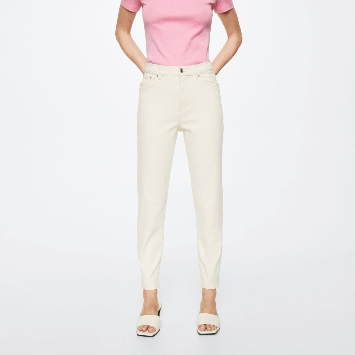 MANGO - Jeans Mom Newmom Tiro Alto Mujer Mango