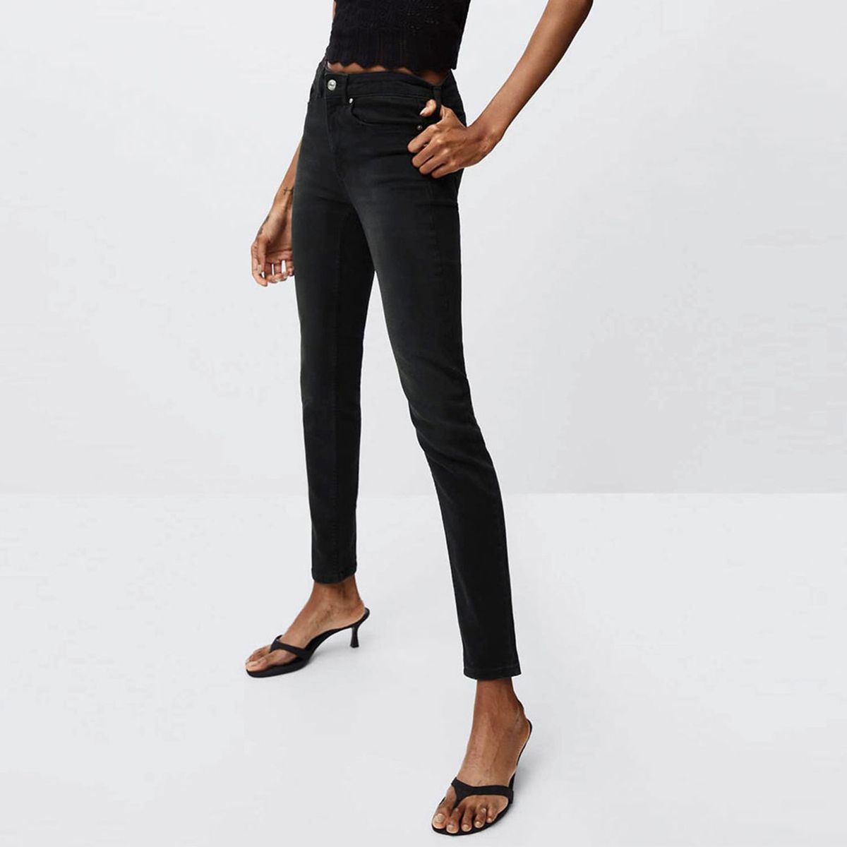 MANGO - Jeans Skinny Pushup Tiro Bajo Mujer Mango