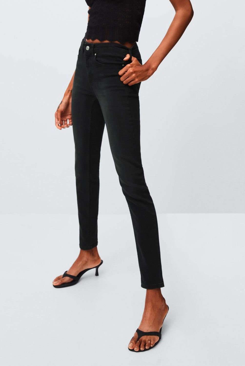 MANGO - Jeans Skinny Pushup Tiro Bajo Mujer Mango