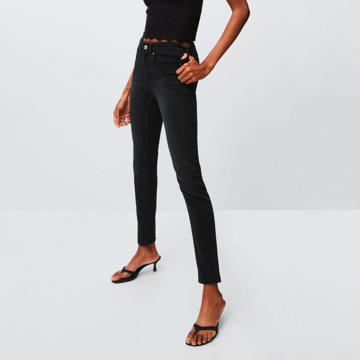 MANGO - Jeans Skinny Pushup Tiro Bajo Mujer Mango