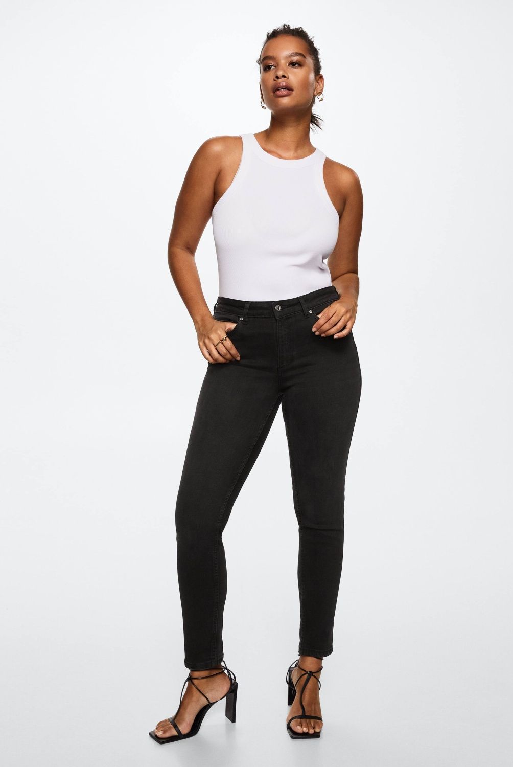 MANGO - Jeans Skinny Pushup Tiro Bajo Mujer Mango