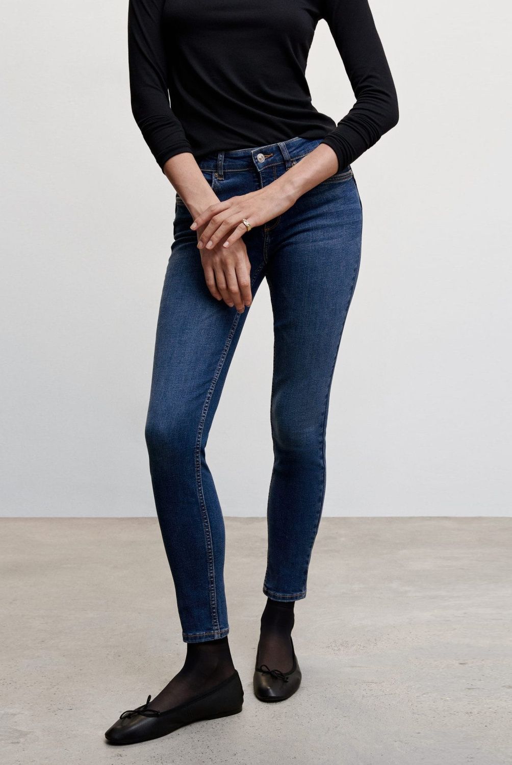 MANGO - Jeans Skinny Tiro Bajo Mujer Mango