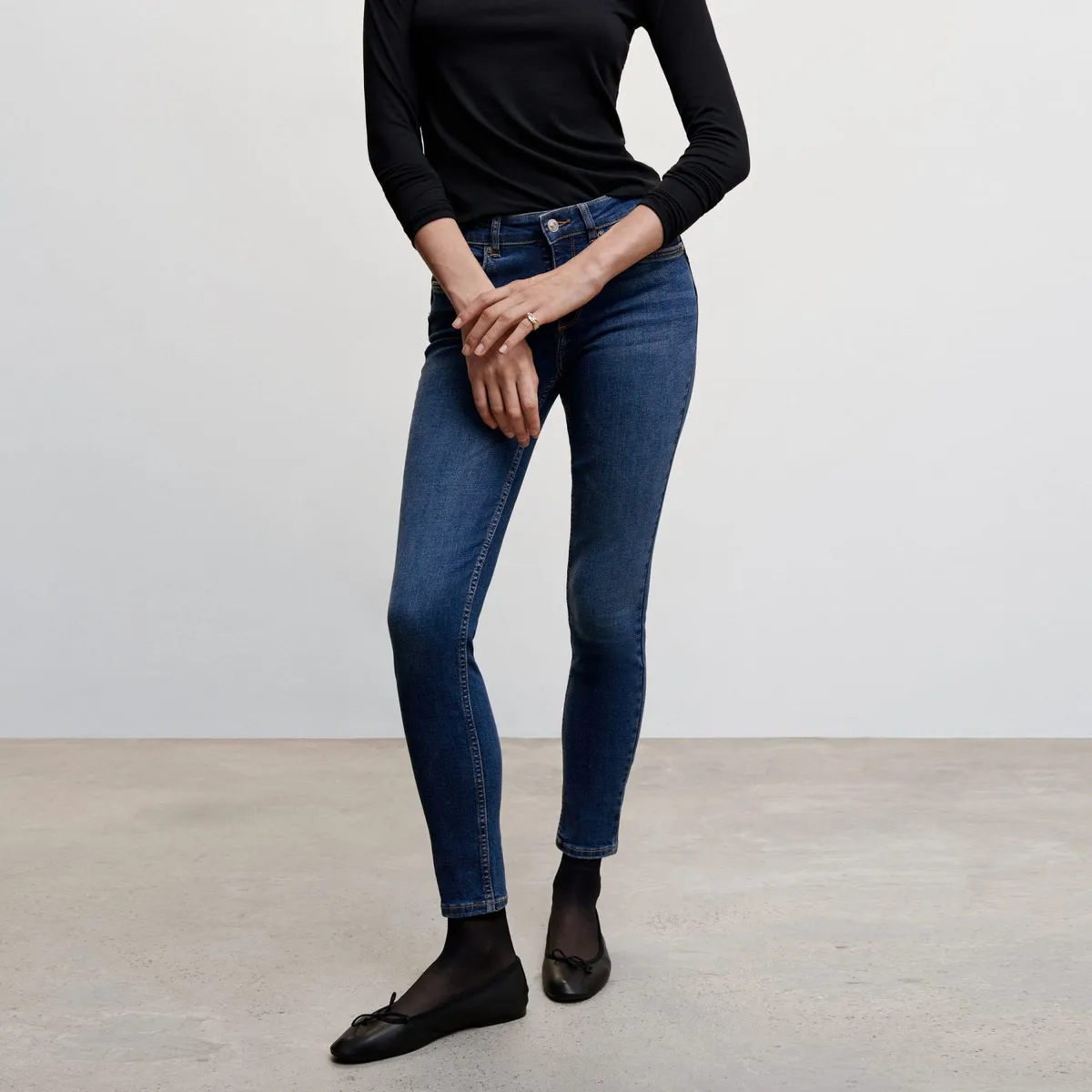 MANGO - Jeans Skinny Tiro Bajo Mujer Mango