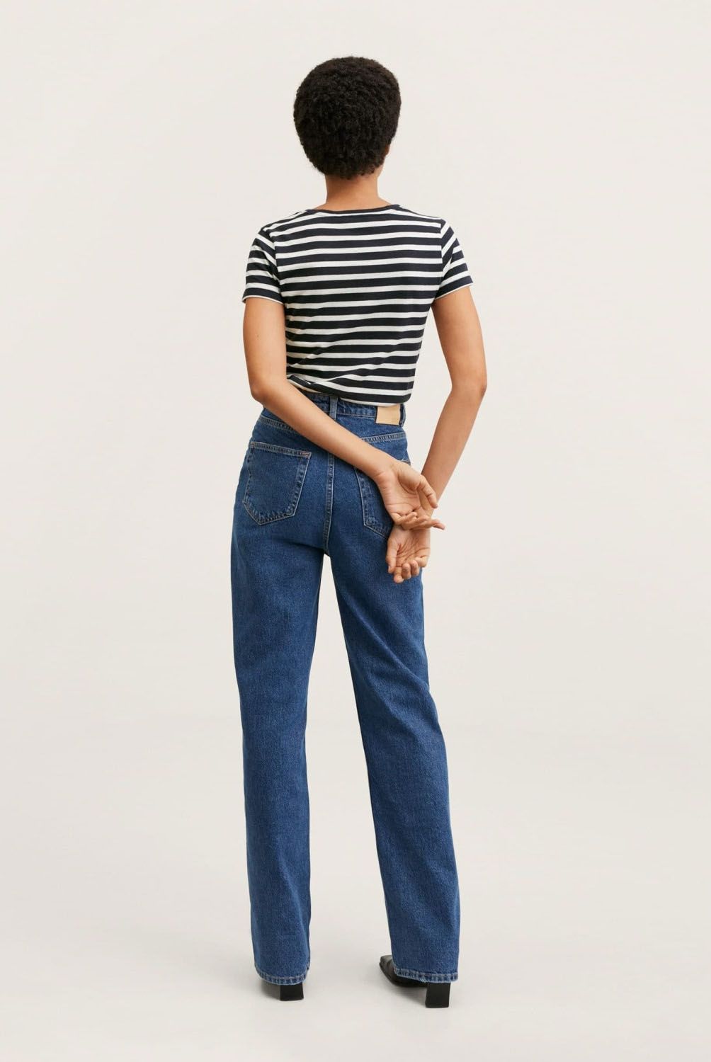 MANGO - Mango Polera Algodón Rayas Mangora-H Mujer