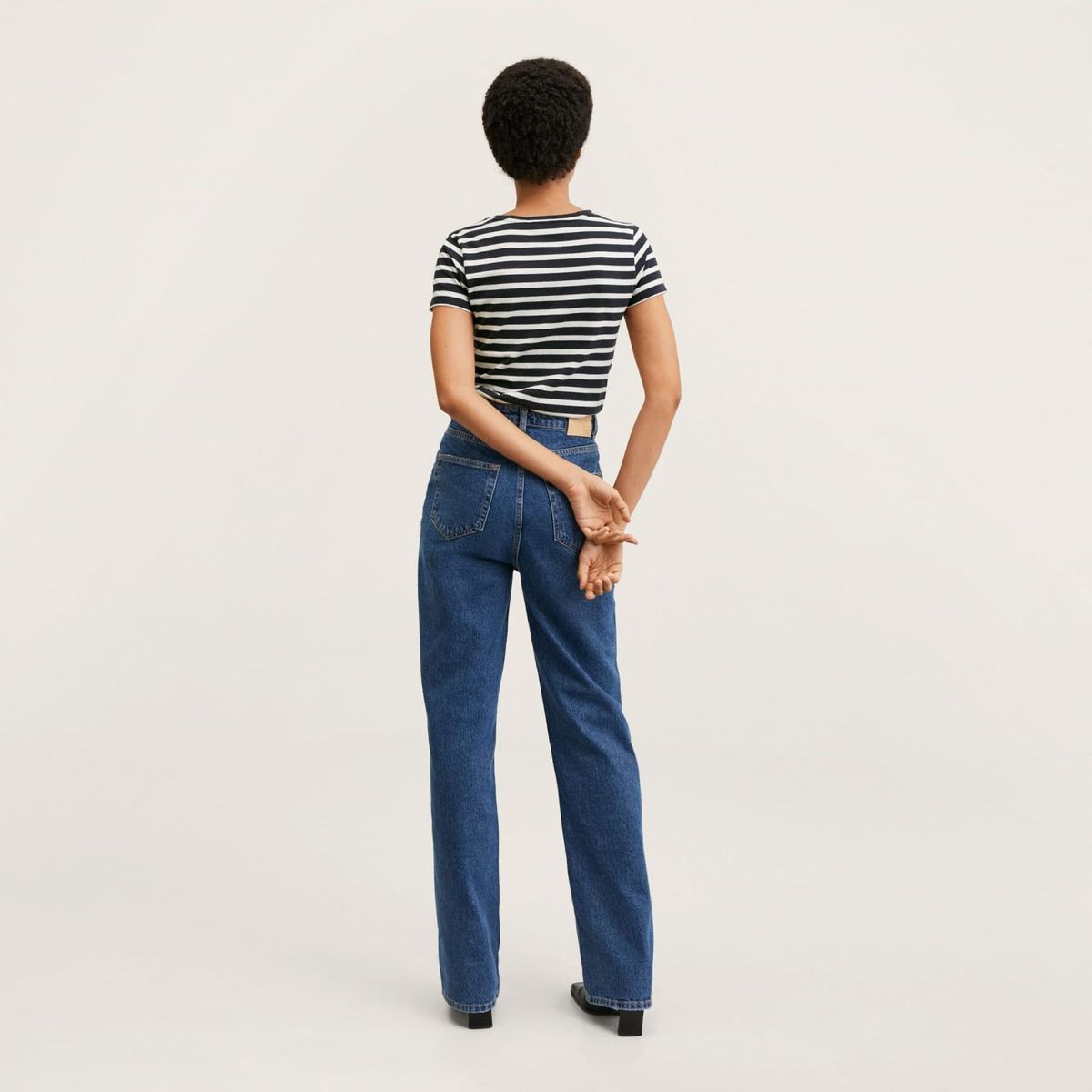 MANGO - Mango Polera Algodón Rayas Mangora-H Mujer