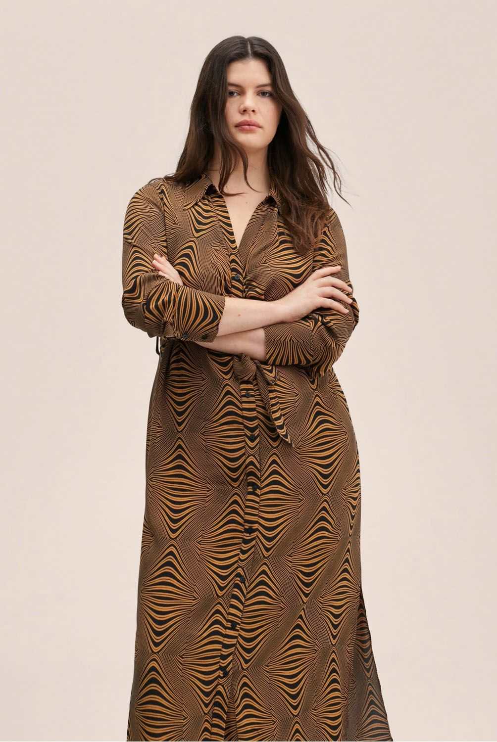 MANGO - Vestido Estampado Retro Mujer Mango