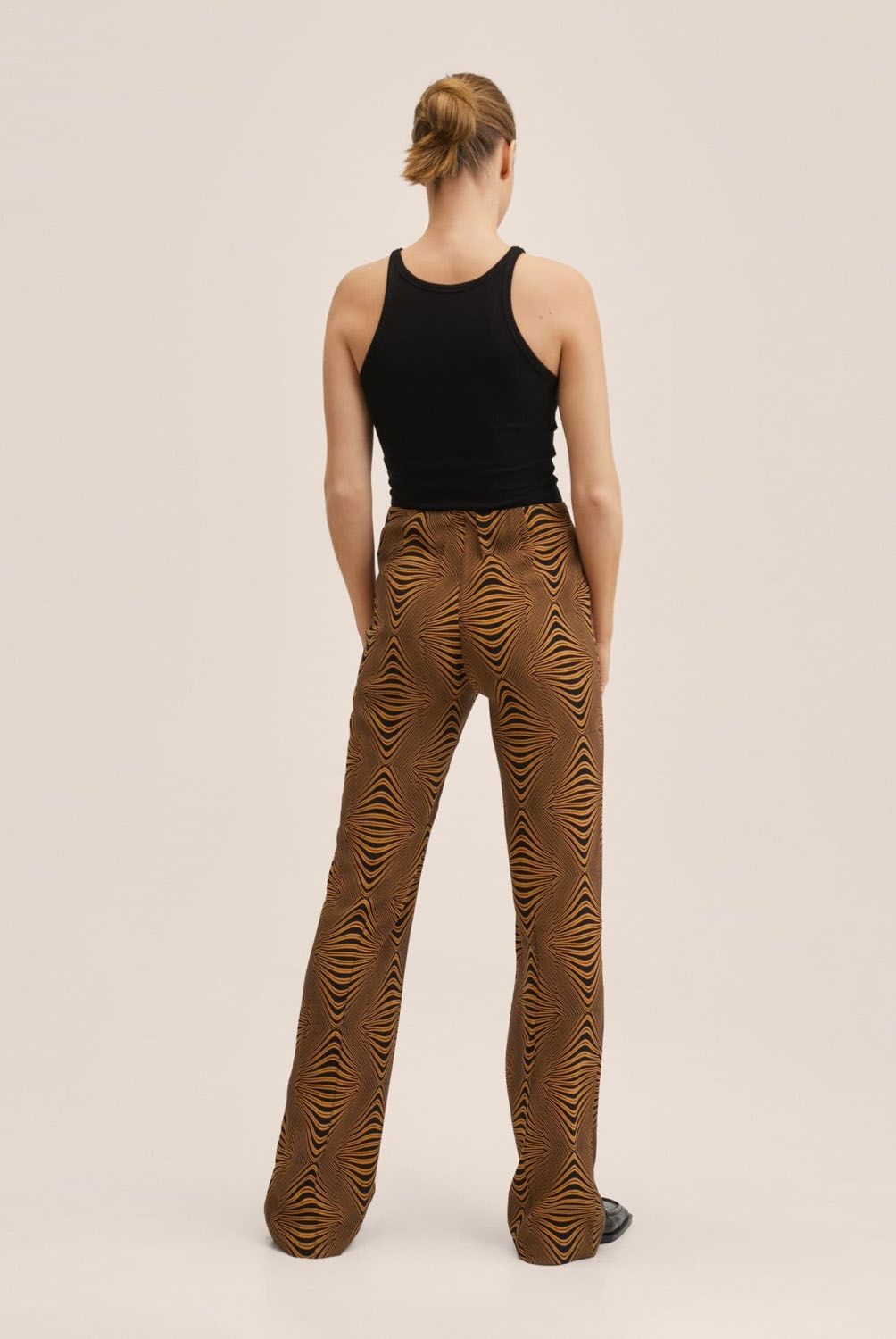 Mango - Mango Pantalón Estampado Retro Leona Mujer