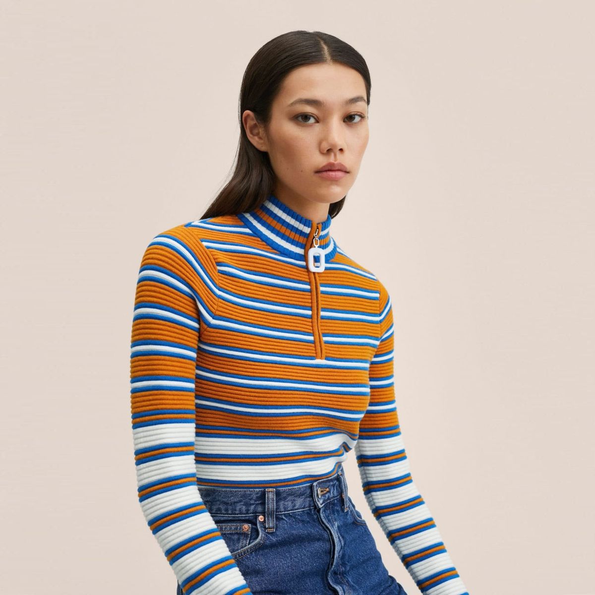 MANGO - Mango Sweater Punto Rayas Fran Mujer