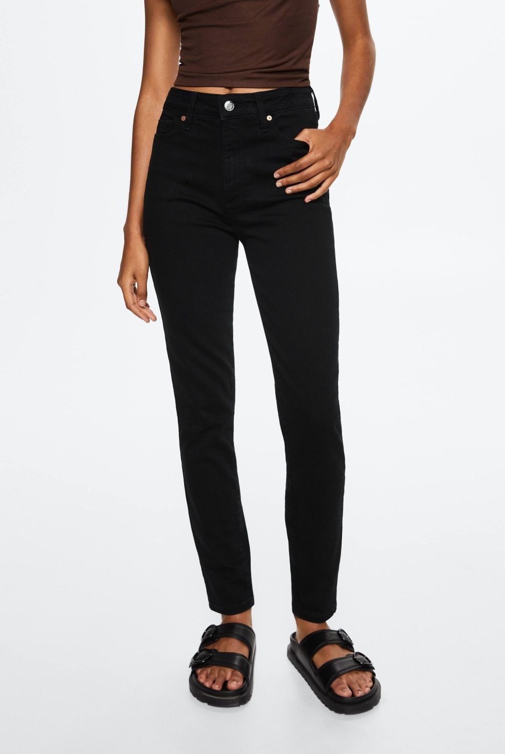 MANGO - Jeans Skinny Anne Tiro Alto Mujer Mango