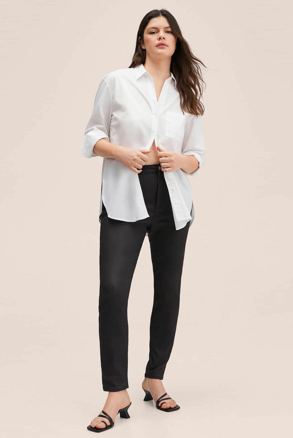 MANGO - Jeans Skinny Anne Tiro Alto Mujer Mango