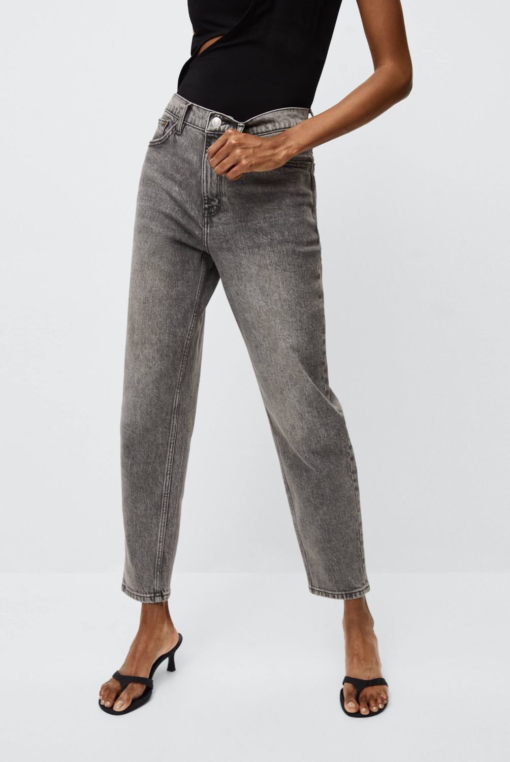 MANGO - Jeans Mom Newmom Tiro Alto Mujer Mango