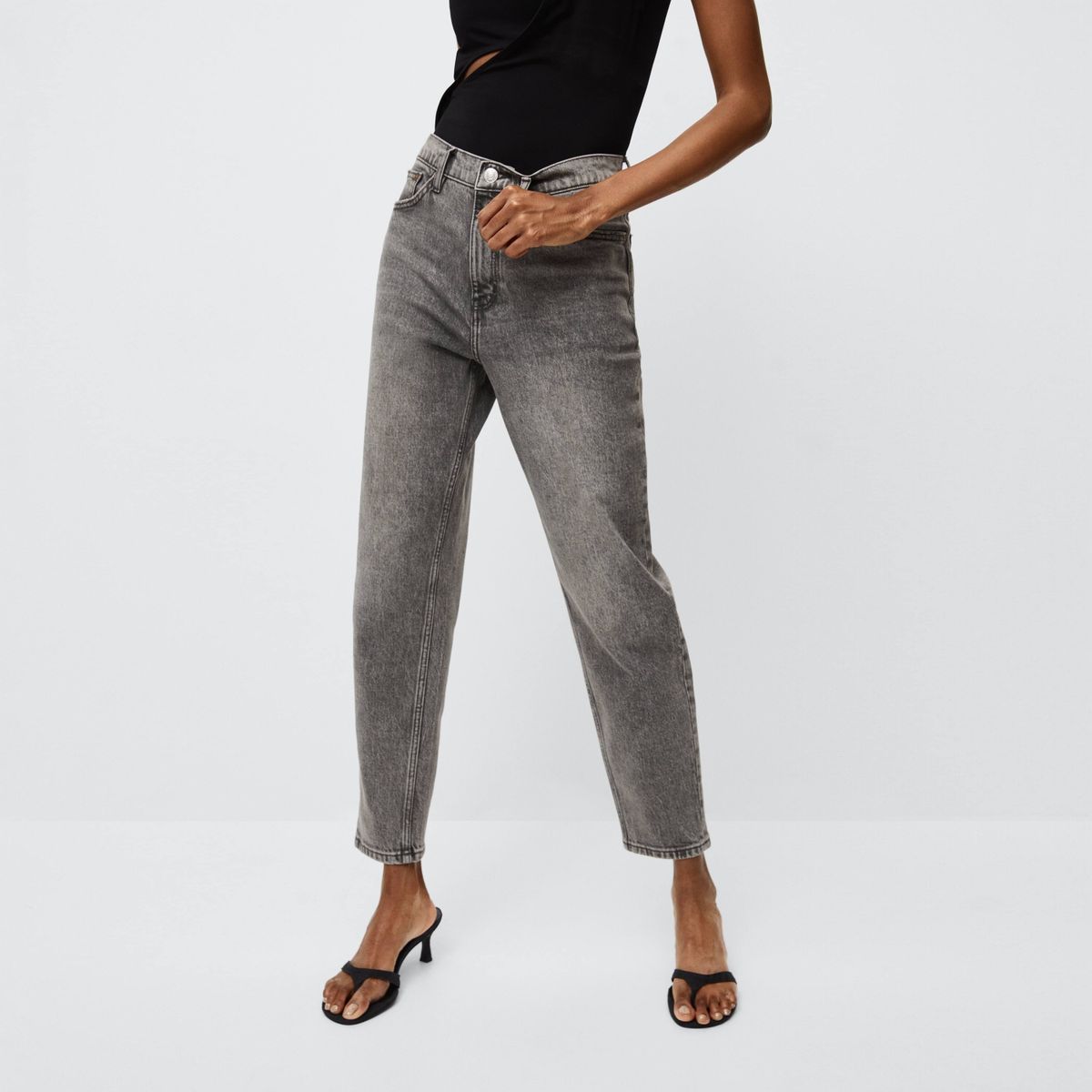 MANGO - Jeans Mom Newmom Tiro Alto Mujer Mango