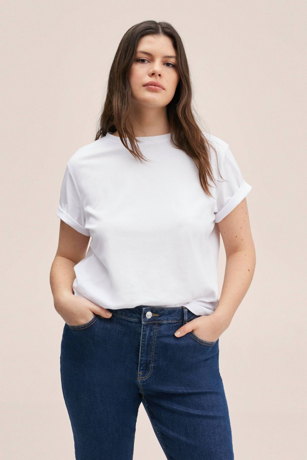 MANGO - Jeans Flare Tiro Medio Mujer Mango