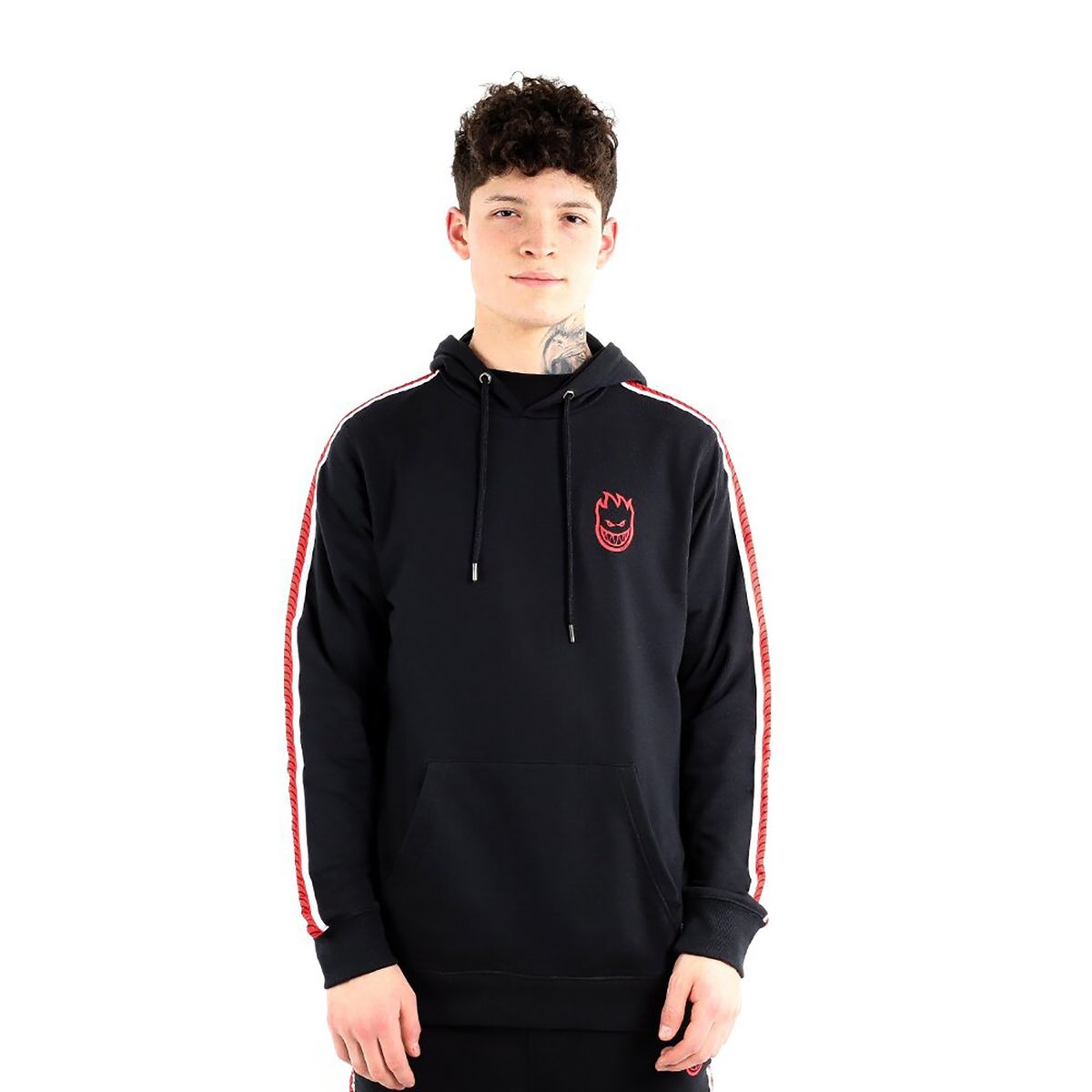 SPITFIRE - Poleron Canguro con Capucha Negro Street