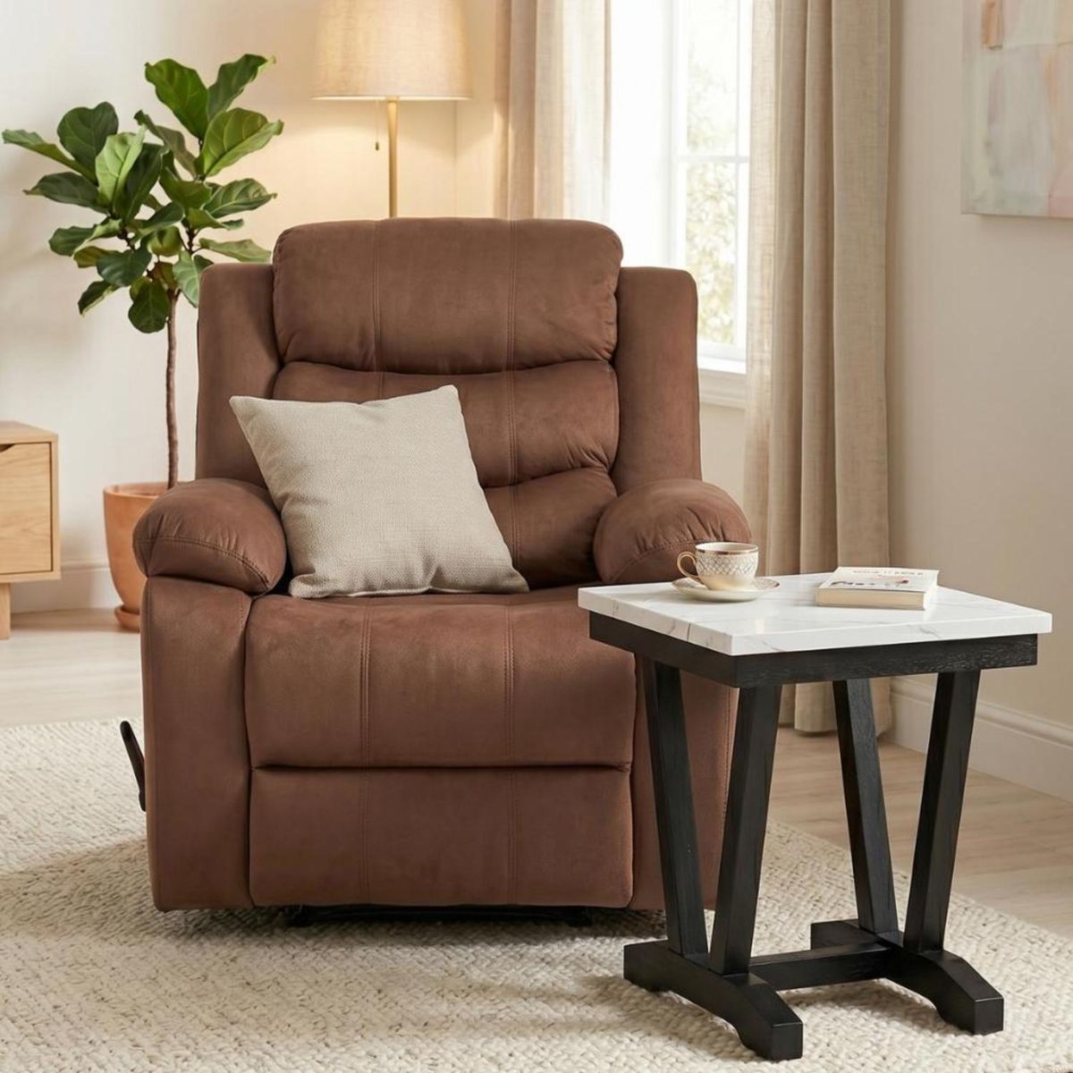 DANIELS - Berger Terciopelo Café Reclinable - Laredo Daniels