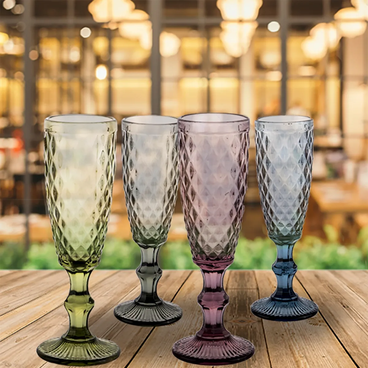 COUSINE - Set 4 Copas Color Champaña Murano Cousine