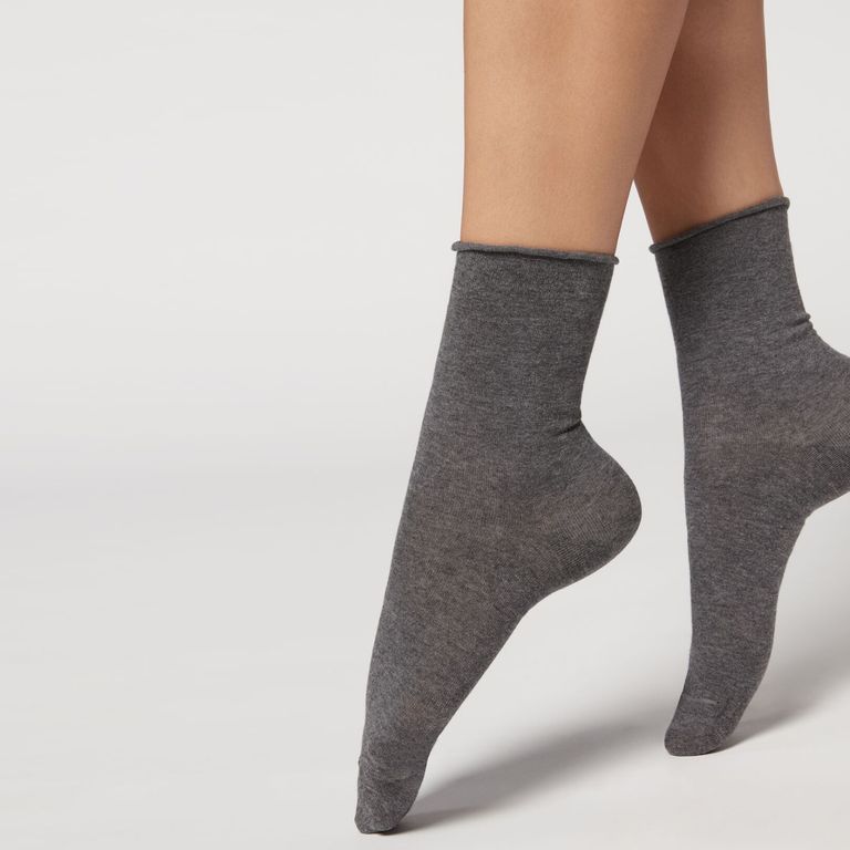 CALZEDONIA Calcetines Cortos de Algodón Sin Puños Mujer Calzedonia