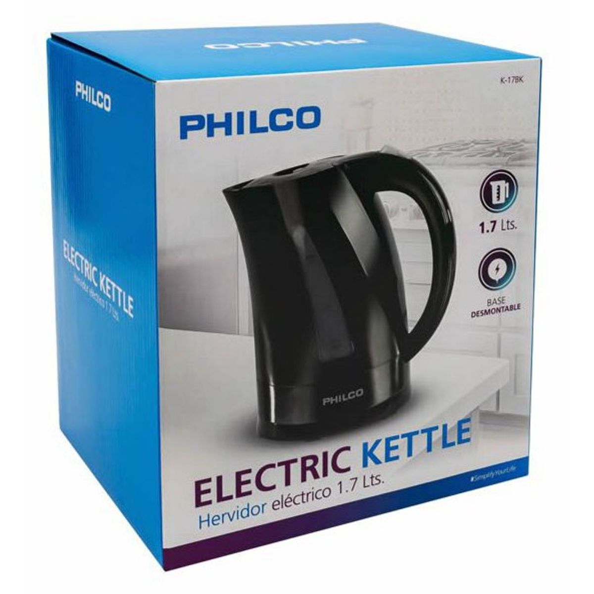PHILCO - Hervidor Eléctrico Philco 1.7L Negro