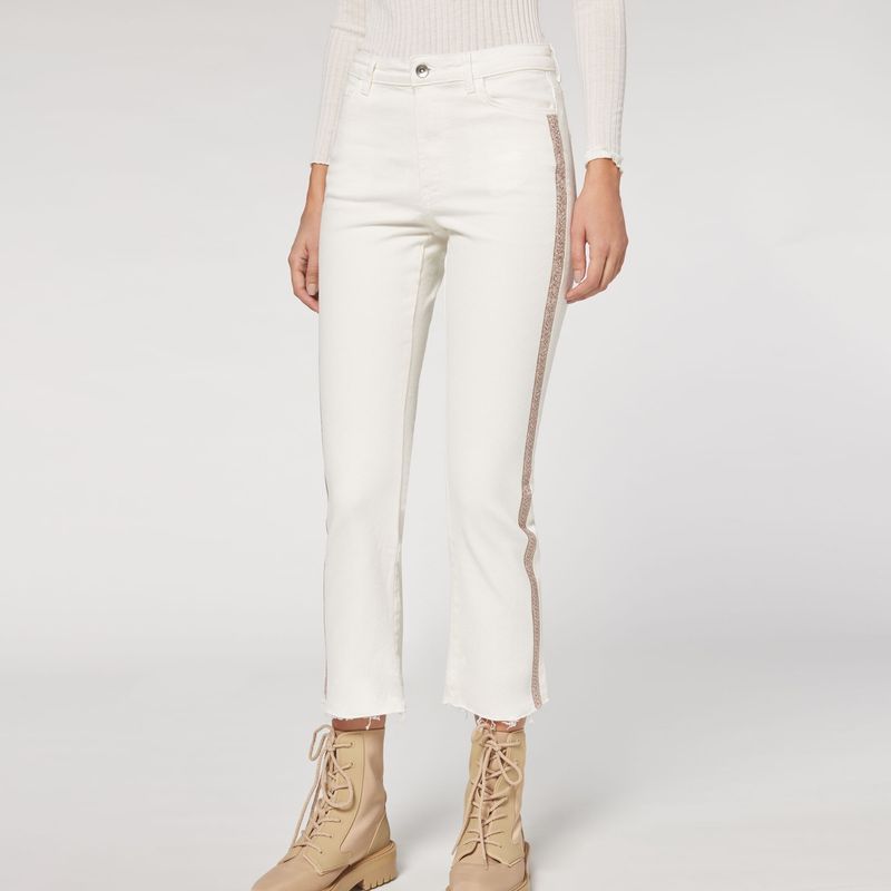 CALZEDONIA - Calzedonia Vaqueros Cropped Acampanados Joya