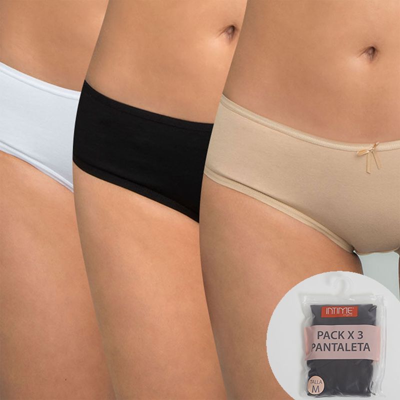 INTIME - Calzón Pack Pantaleta Mujer Intime