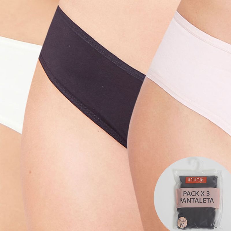 INTIME - Calzón Pack Pantaleta Mujer Intime