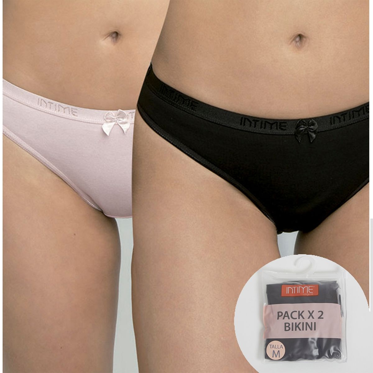 INTIME - Calzón Pack Bikini Mujer Intime
