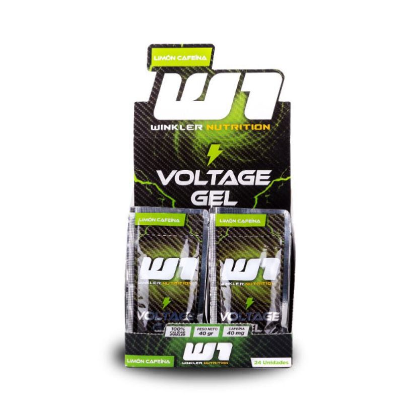 WINKLER NUTRITION - Caja 24 Geles Voltage con Cafeina Sabor Limón
