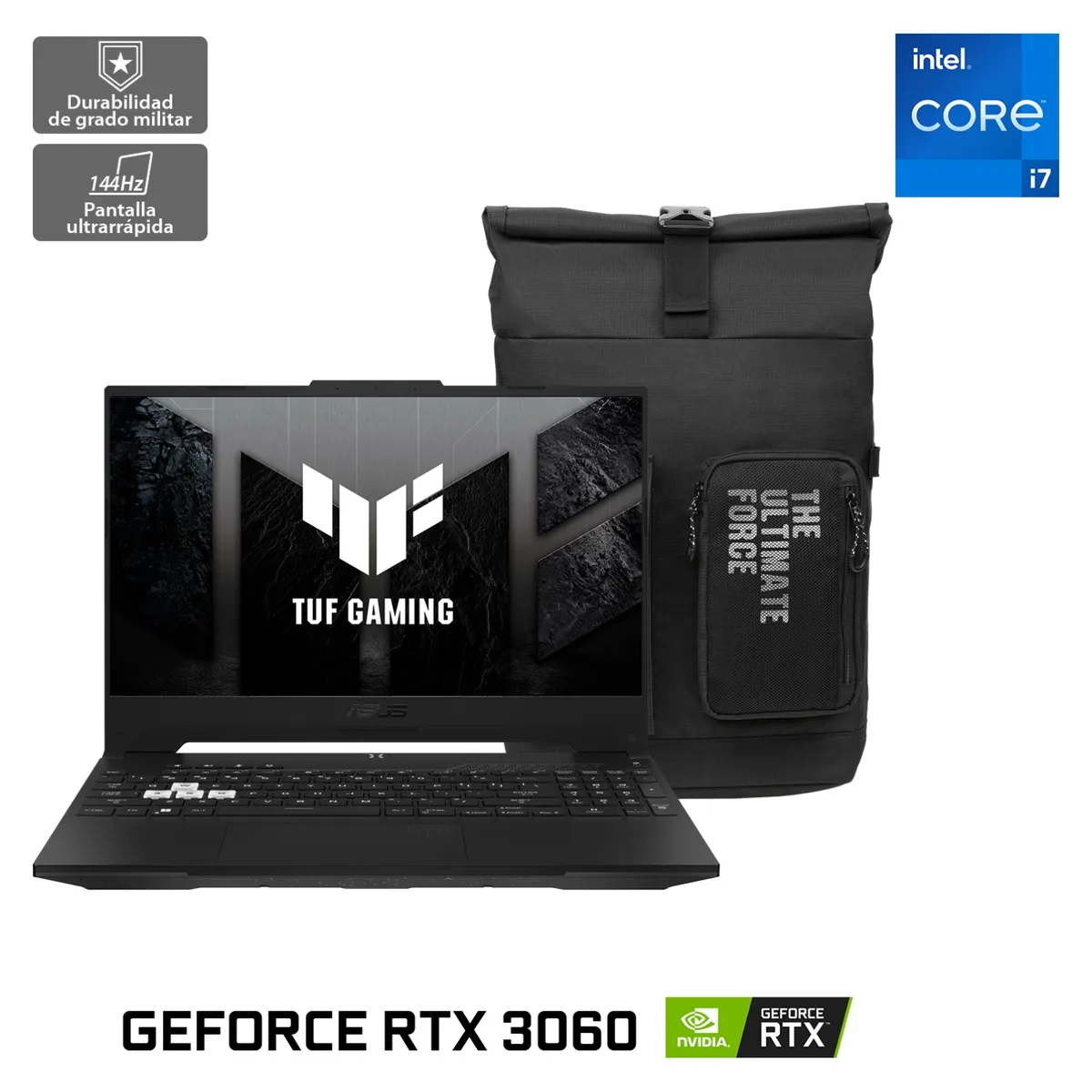 ASUS - Notebook Gamer TUF Dash F15 Intel Core i7 NVIDIA GeForce RTX 3060 16GB RAM 512GB SSD FHD 144Hz Asus
