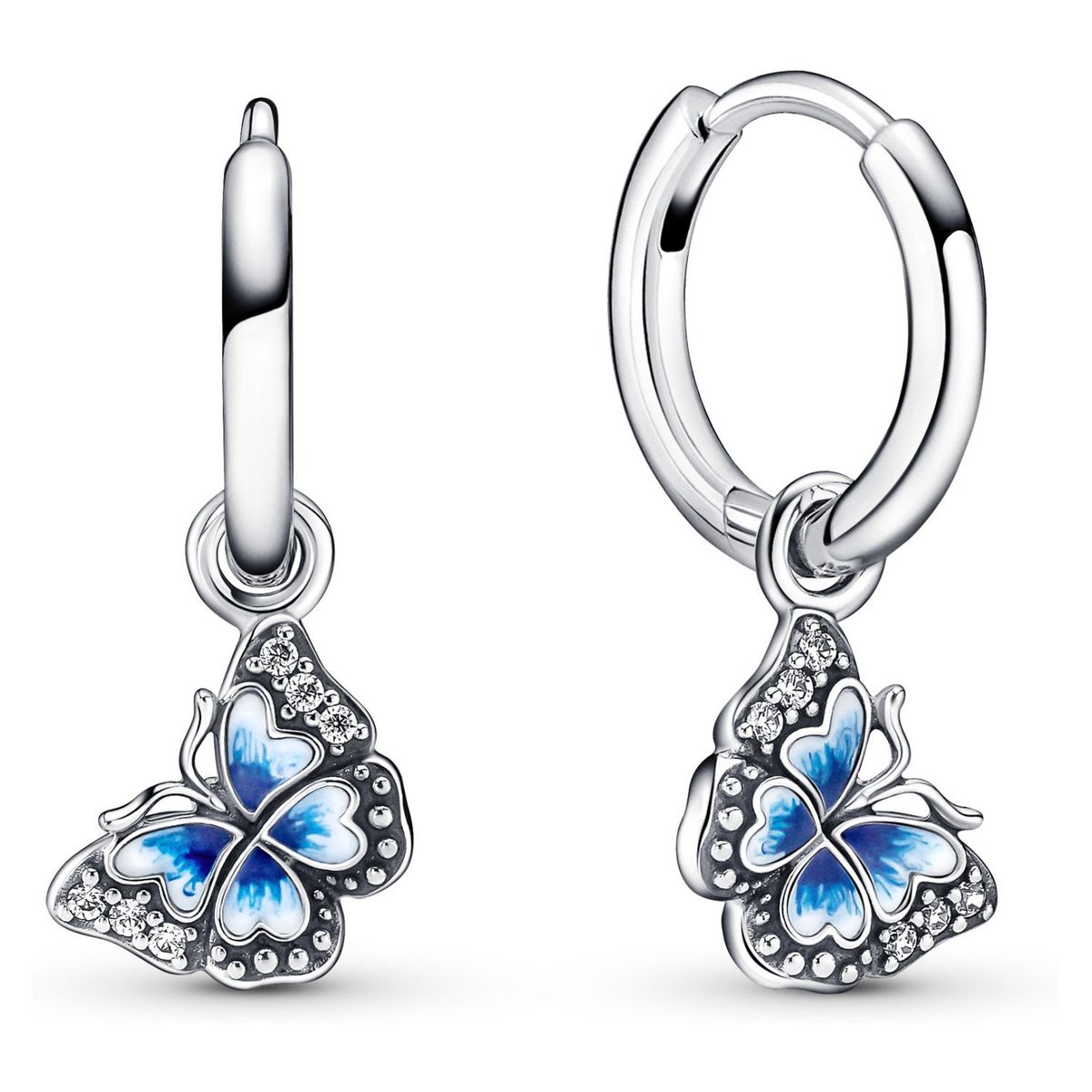 PANDORA - Aretes De Aro Mariposa Azul Mujer Pandora