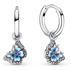 PANDORA - Aretes De Aro Mariposa Azul Mujer
