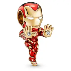 PANDORA - Charm Iron Man Oro 14K The Avengers Marvel Mujer