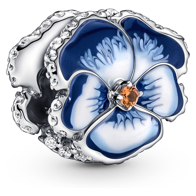 PANDORA - Charm Pensamiento Azul De Plata Mujer Pandora