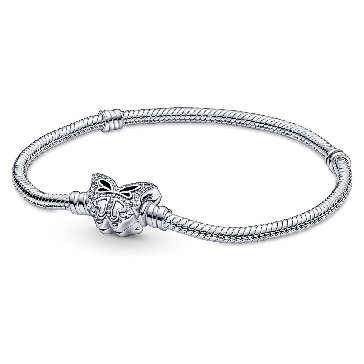 PANDORA - Brazalete Pandora Moments Cadena De Serpiente Cierre Mariposa Mujer Pandora