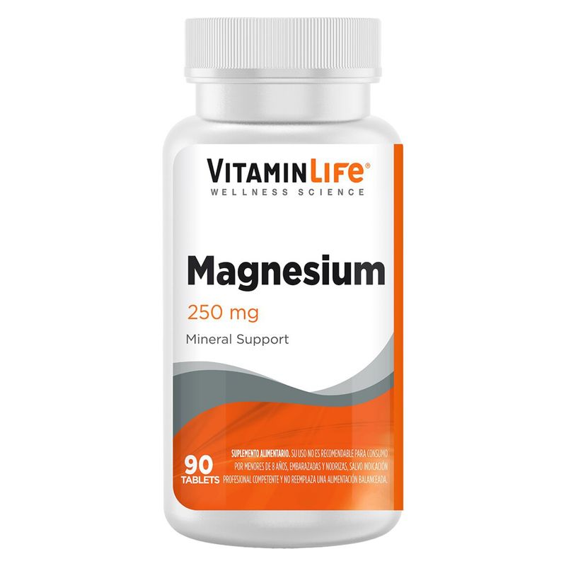 VITAMIN LIFE - Vitamin Life Magnesium 250Mg X90Capsulas
