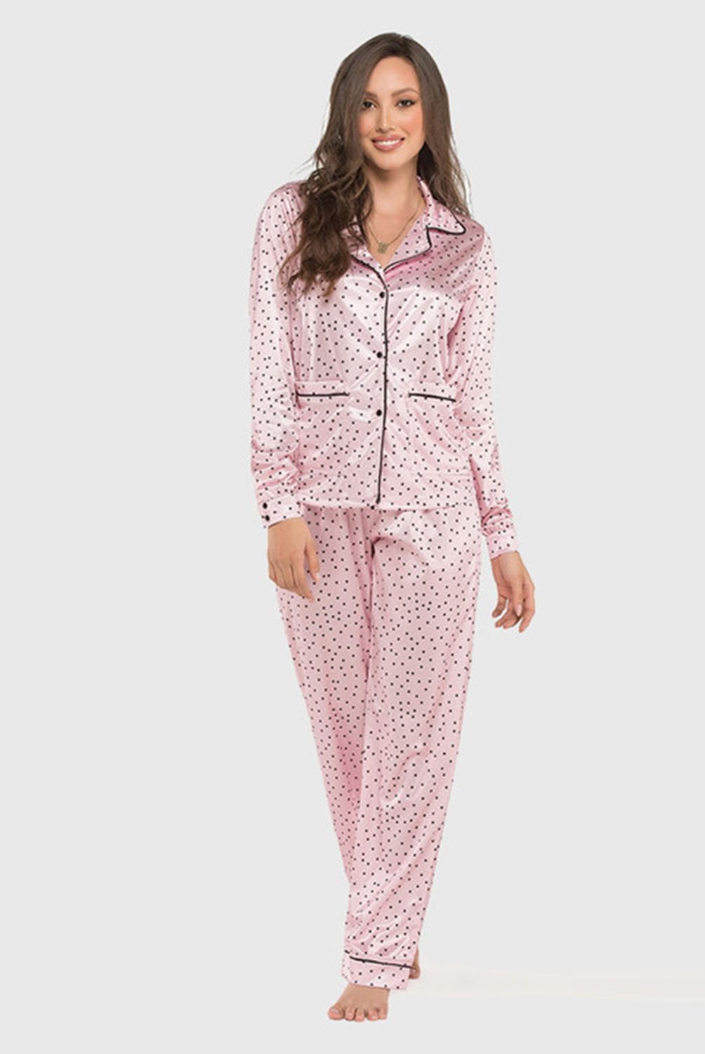 ADRIANA ARANGO - Pijama Dos Piezas Rosa Estampado Adriana Arango