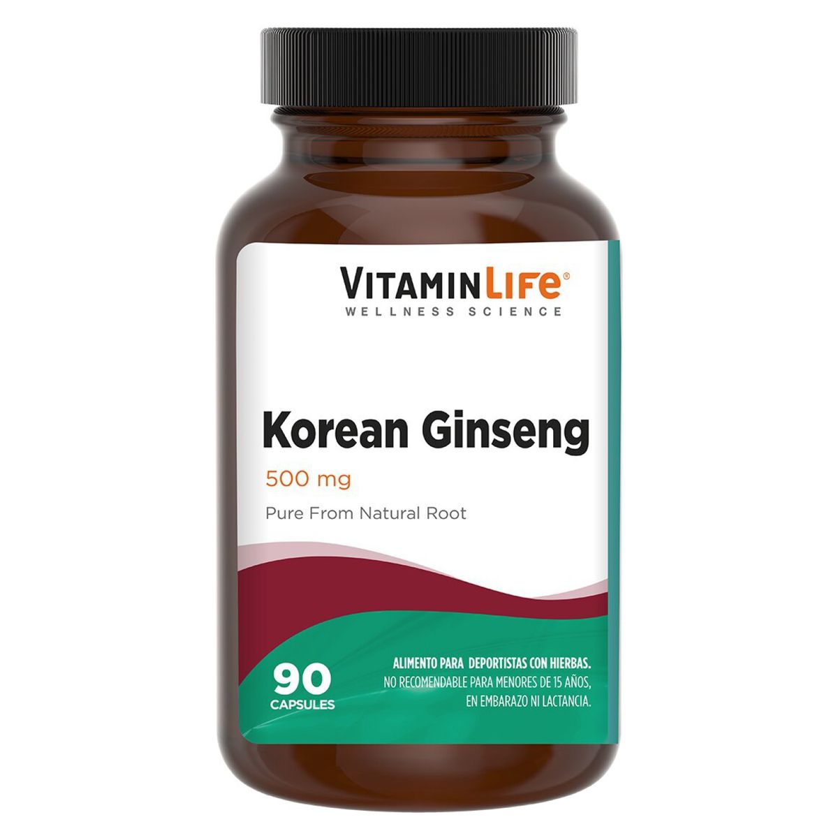 VITAMIN LIFE - Vitamin Life Red Korean Ginseng 500Mg X90Capsulas