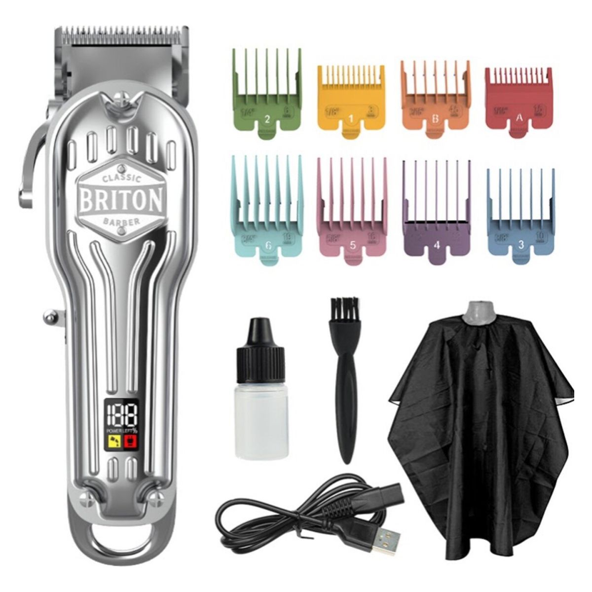 LINKON - Maquina Cortar Pelo Barba Inalambrica Briton Kit