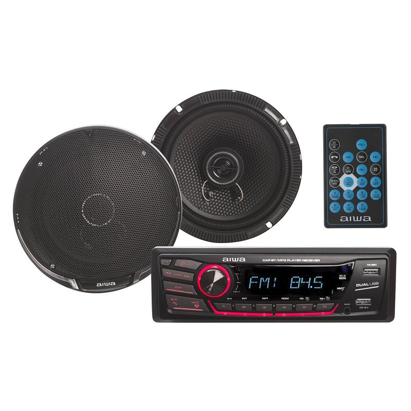 AIWA - Combo Radio Bluetooth 1 Din  Parlante Aiwa 2016Bt