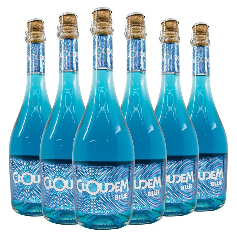  - 6 Espumantes Cloudem Blue / Cloudem Azul 750 Ml