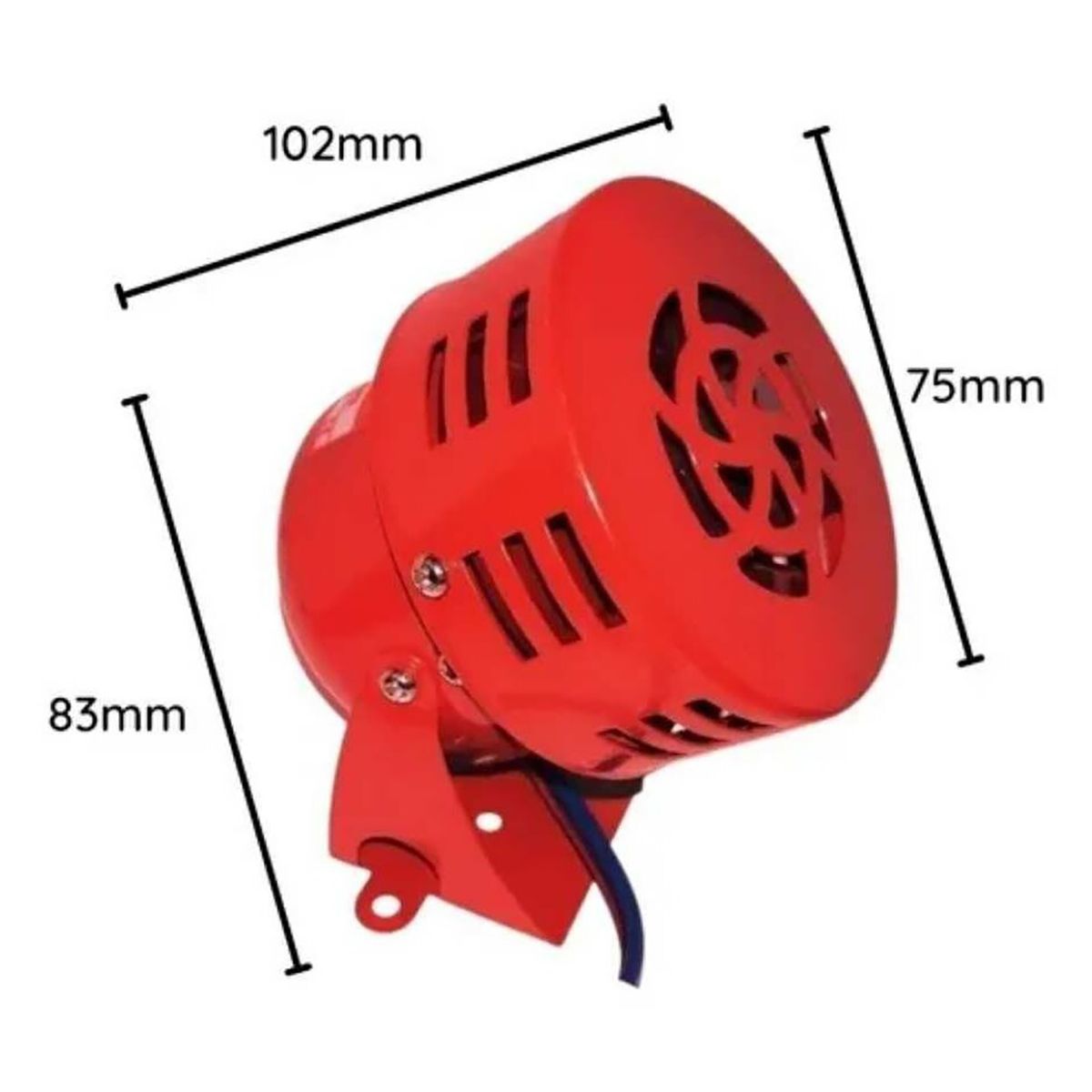 GENERICO - Sirena Metálica Mini Turbina 100Db 220V Vdc Alarma