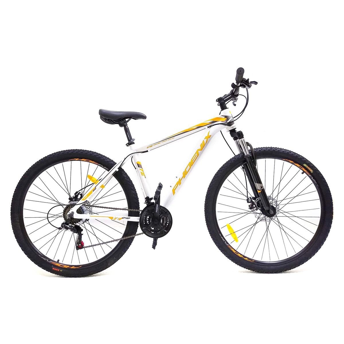 PHOENIX - Bicicleta Phoenix 29 Mtb Disco 21S Blanco/Naranjo