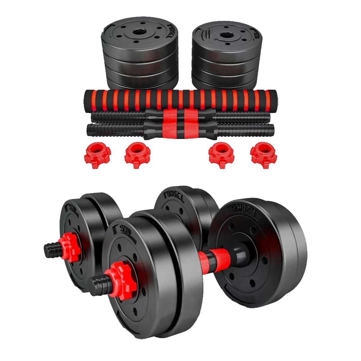 YEP S - Set Mancuernas Barra Ajustables 10 Kg