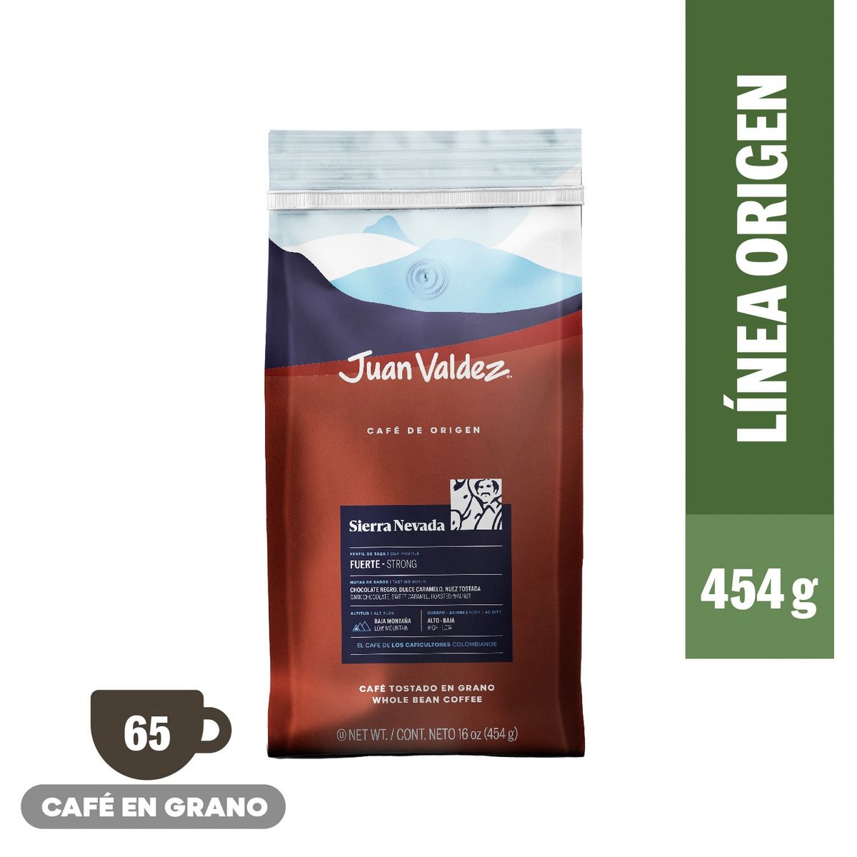 JUAN VALDEZ - Café de Grano Sierra Nevada 454 gr