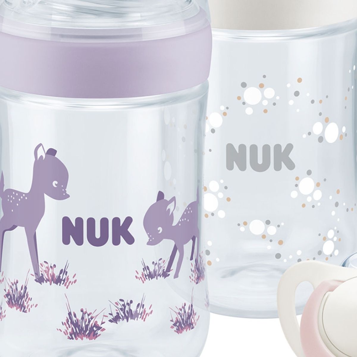 NUK - Nuk Set 2 Mamaderas Lila 260Ml