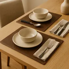 BASEMENT HOME - Individual Rectangular Clásico Café