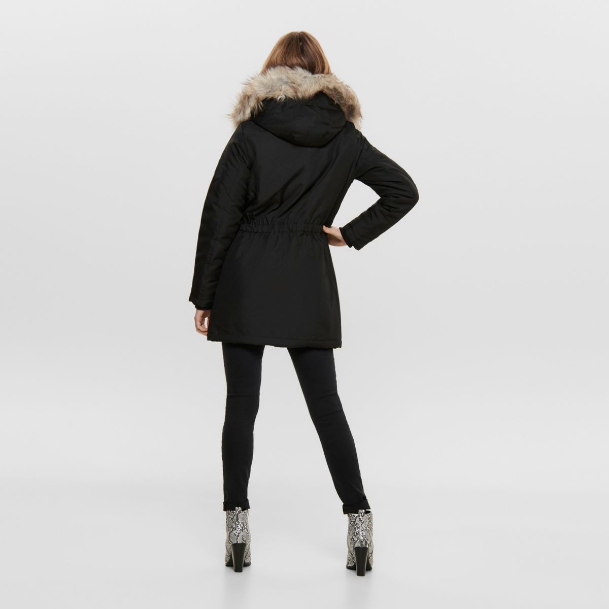 ONLY - Parka Acolchada Capucha Con Pelos Mujer