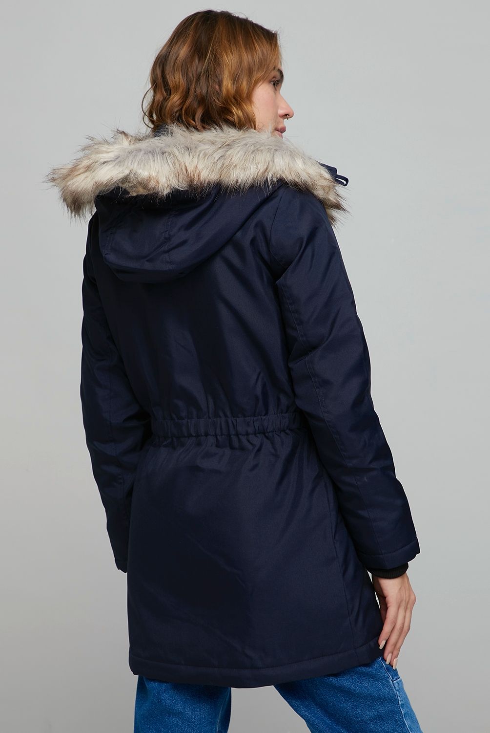 ONLY - Parka Acolchada Capucha Con Pelos Mujer